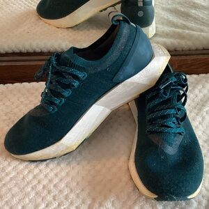 Allbirds Forest Green and Cream Sneakers